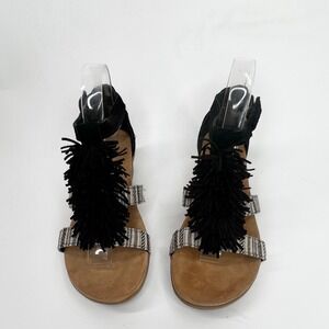 MINNETONKA Desi Fringe‎ Wedge Sandals 7 W